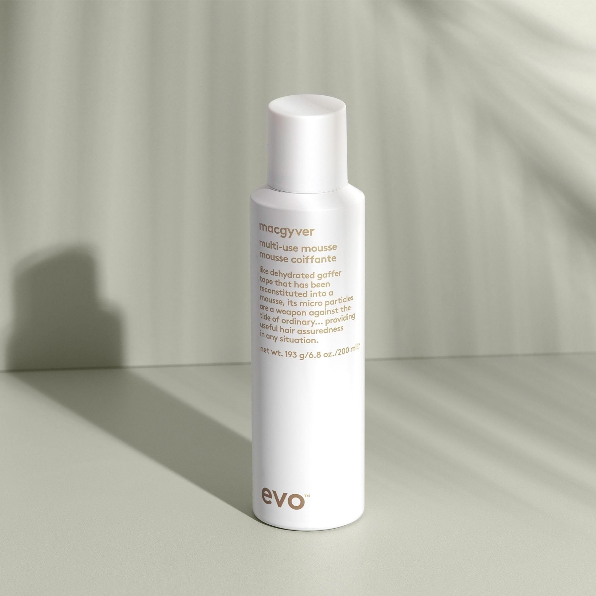 EVO Macgyver mousse used with heat tools for controlled results.
