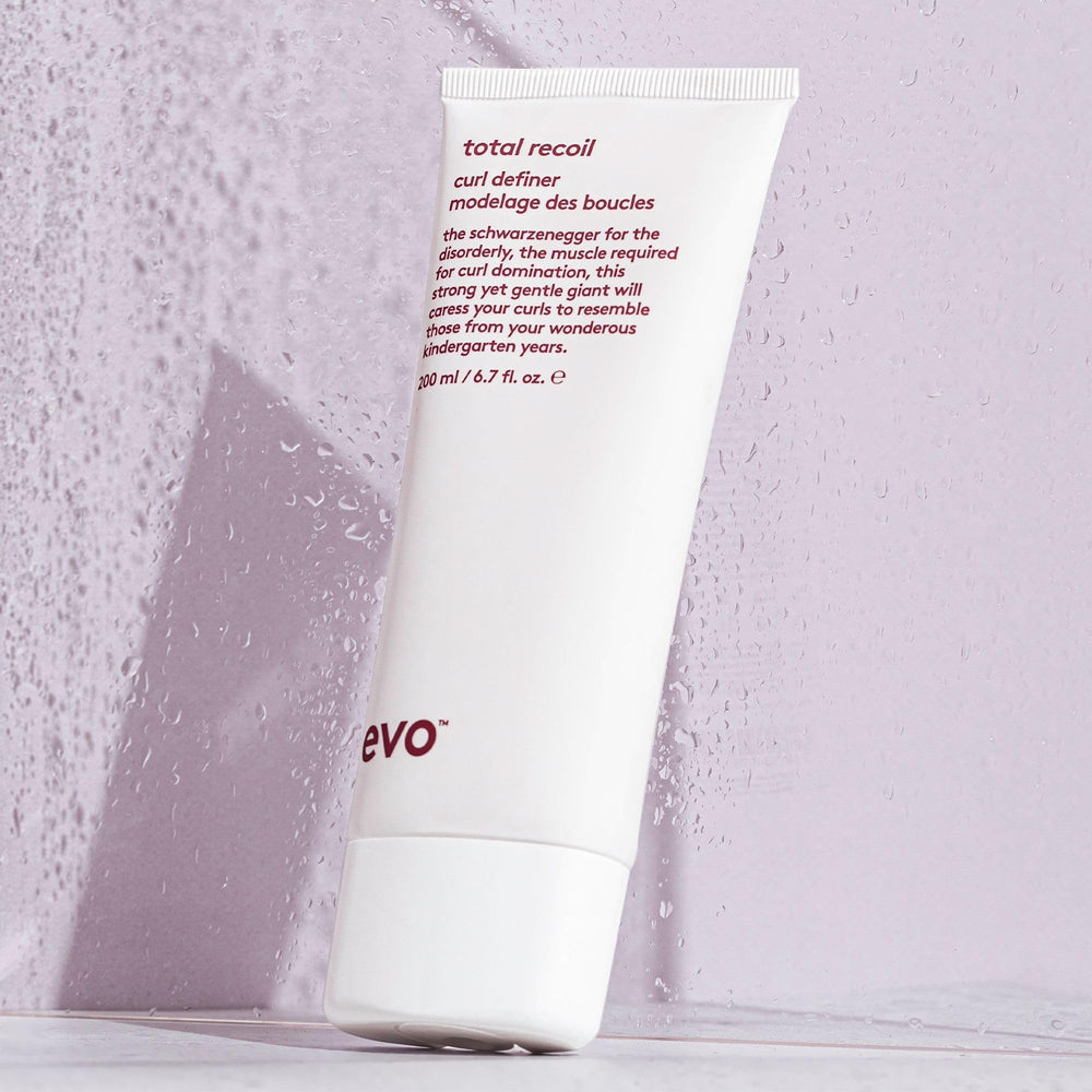 EVO Total Recoil Definer moisturized curls benefited by cacao butter