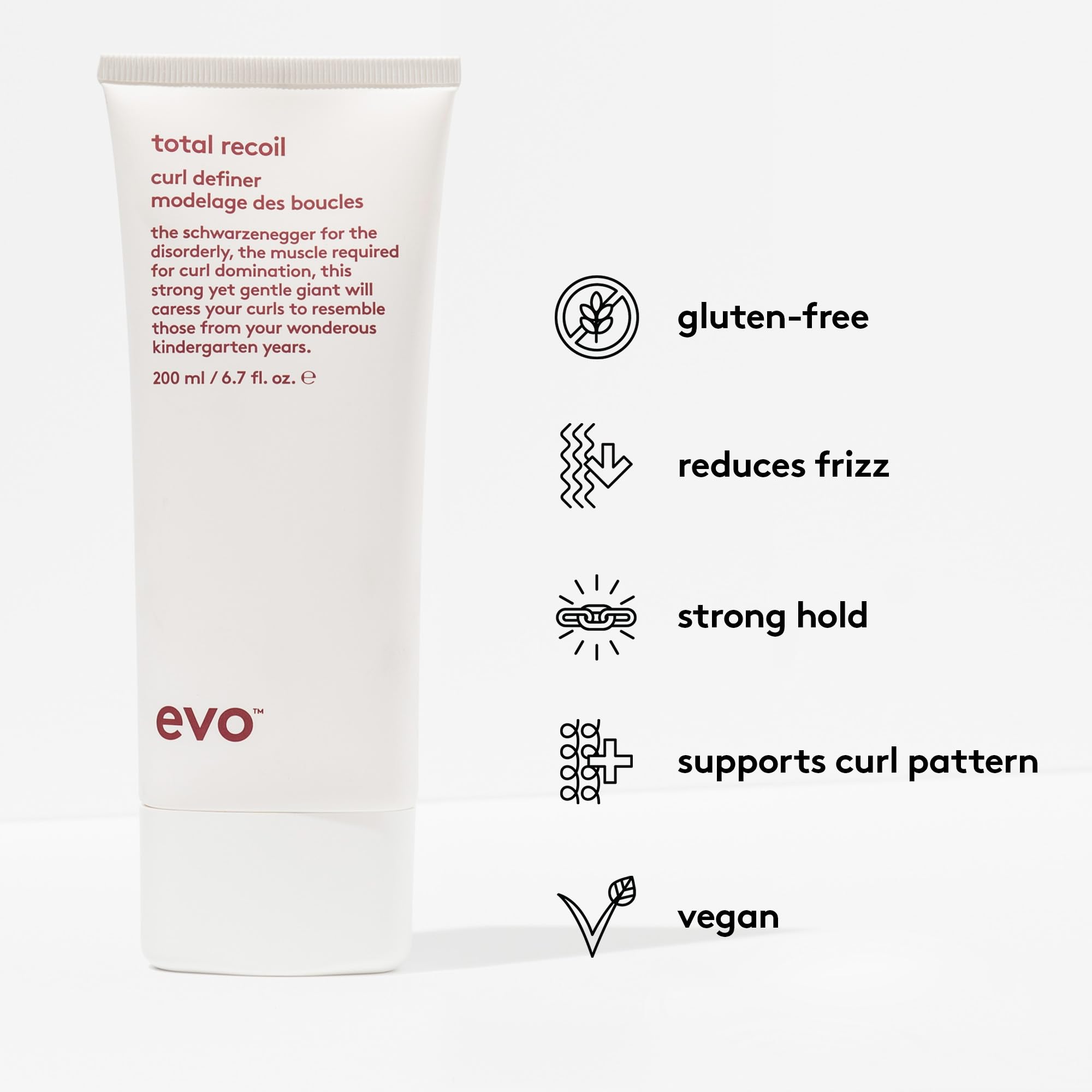 EVO Total Recoil Definer strong hold curls with defined shape