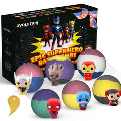 EvolutionUSA Black Epic bath bombs packaging highlights gift-ready design