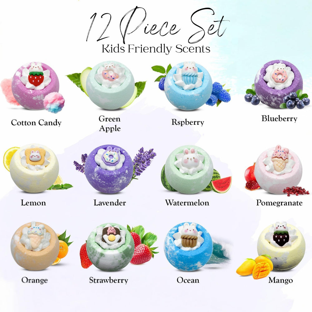 EvolutionUSA Bloom bath bombs long-lasting fizz for extended bathtub fun