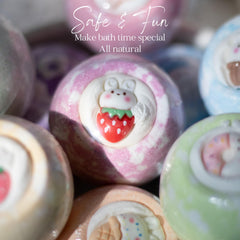 EvolutionUSA Bloom bath bombs with toy surprise visible inside for collectable play