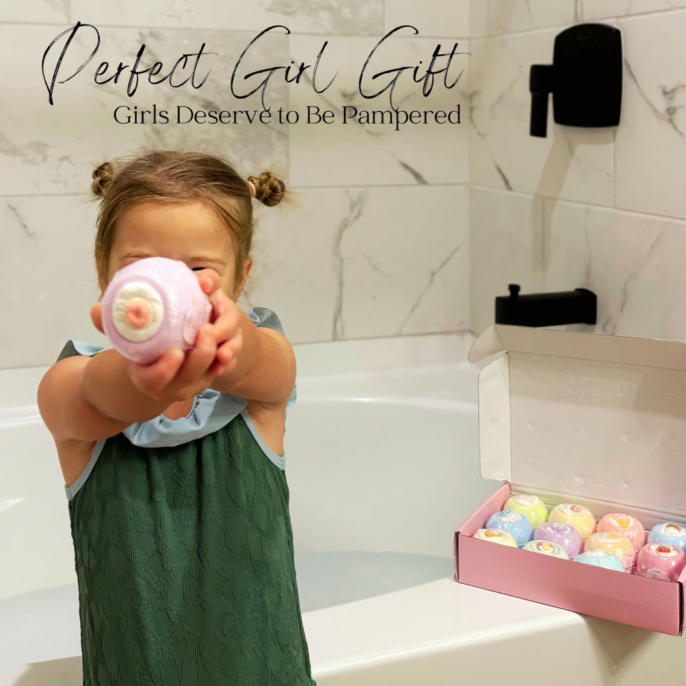 EvolutionUSA Bloom bath bombs in water show vibrant fizz and color for playful baths