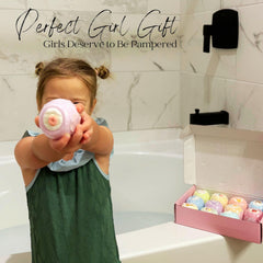 EvolutionUSA Bloom bath bombs in water show vibrant fizz and color for playful baths