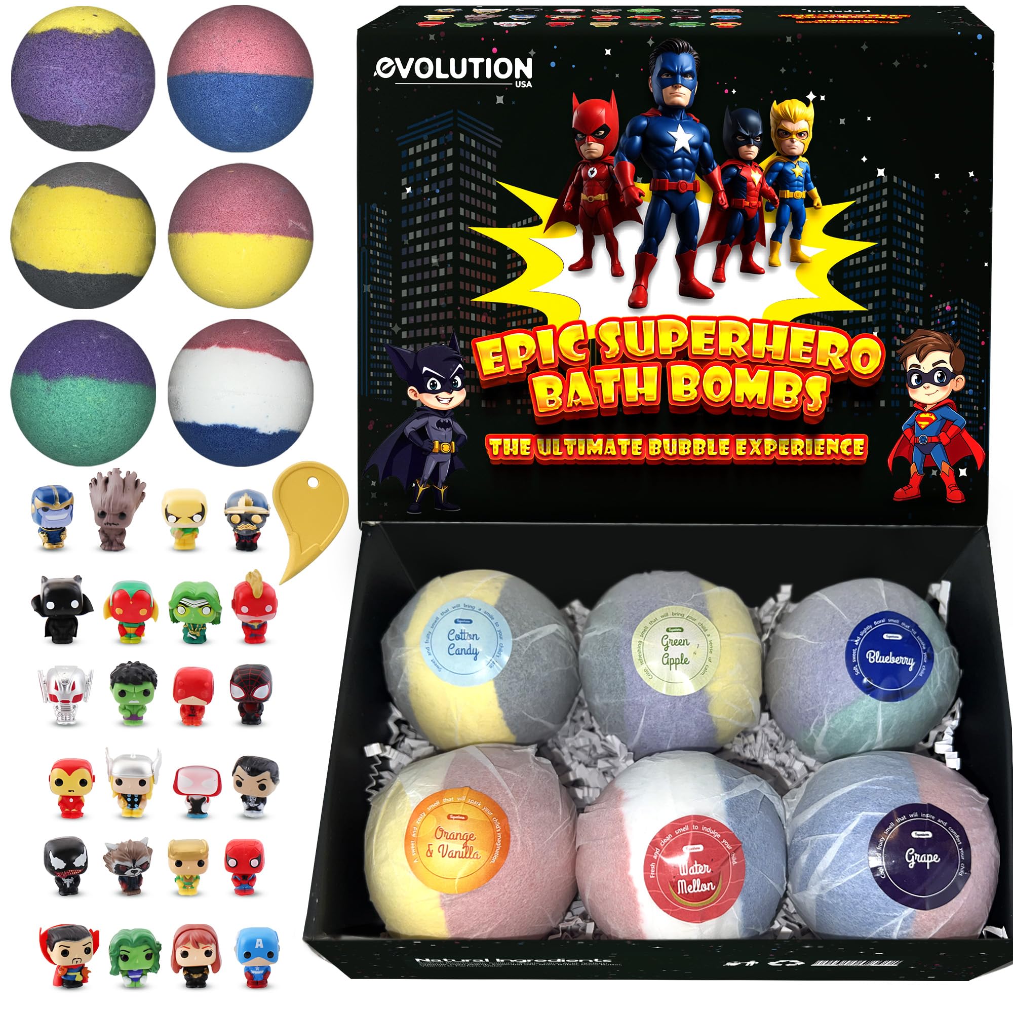EvolutionUSA cruelty-free phthalate-free bath bombs ensure safe play