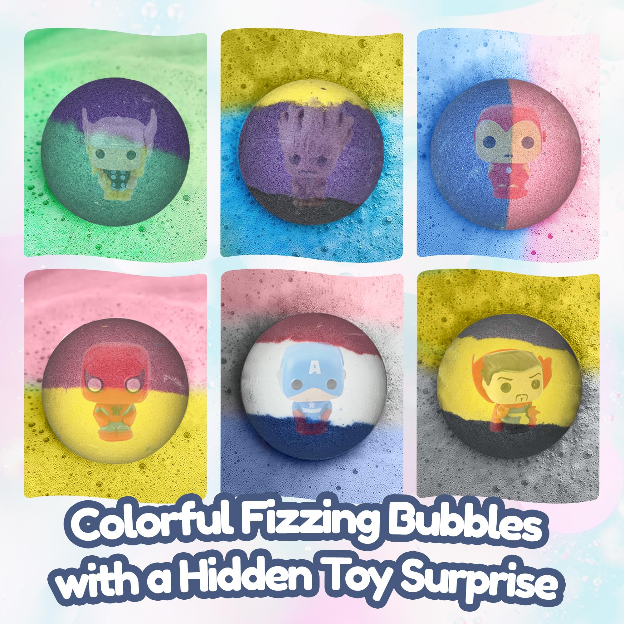 EvolutionUSA individually wrapped bath bombs for clean storage