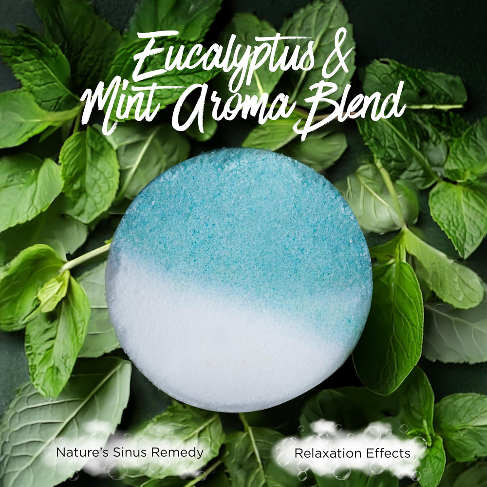 EvolutionUSA Inspire Breathe Steamers slowly dissolving to sustain a long-lasting eucalyptus and mint aroma