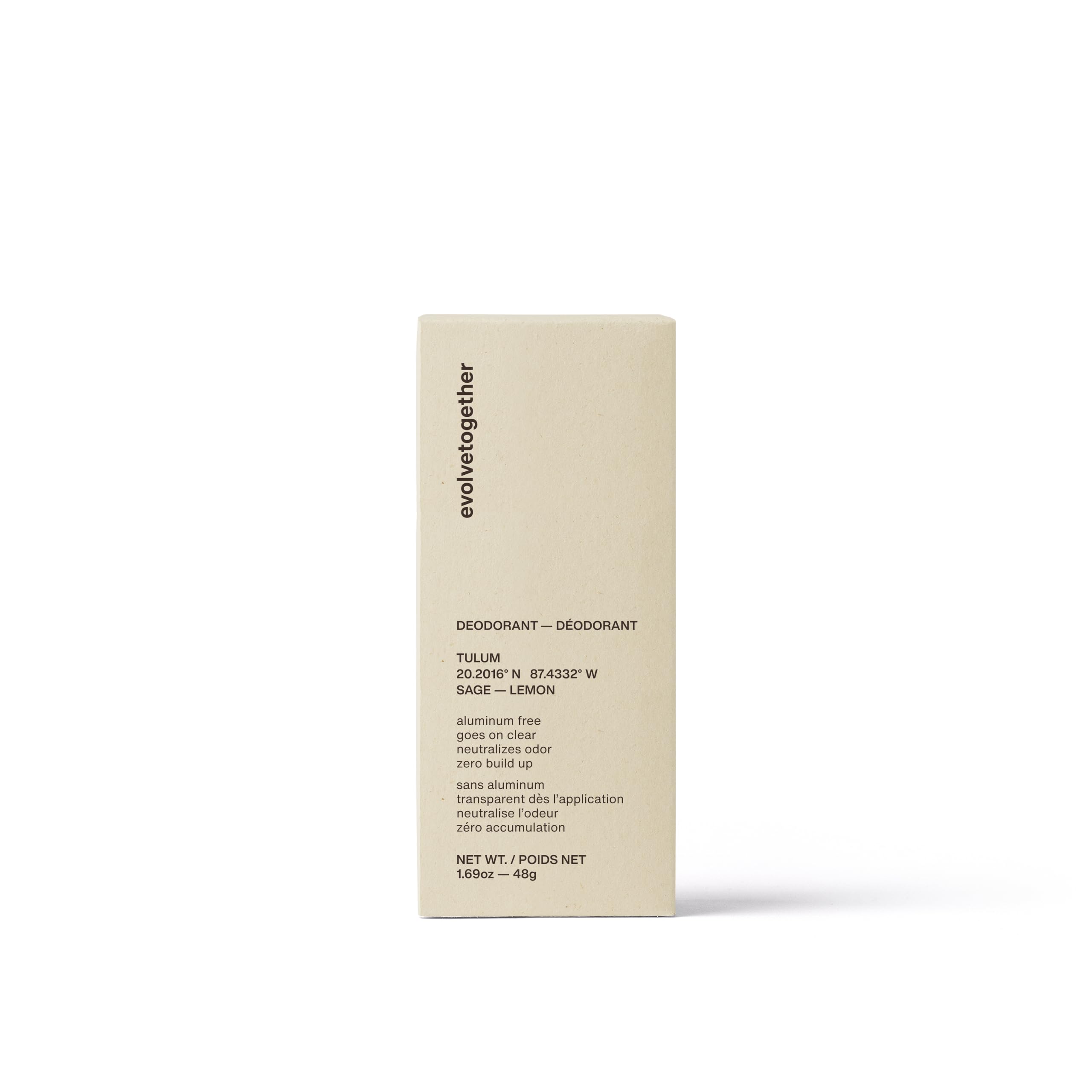 Award-winning Evolvetogether deodorant with Allure and Hola! recognition.