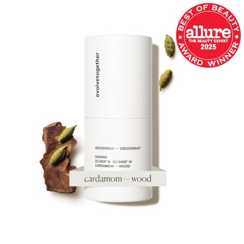 evolvetogether deodorant clear application demonstrates zero white marks for confident wear.