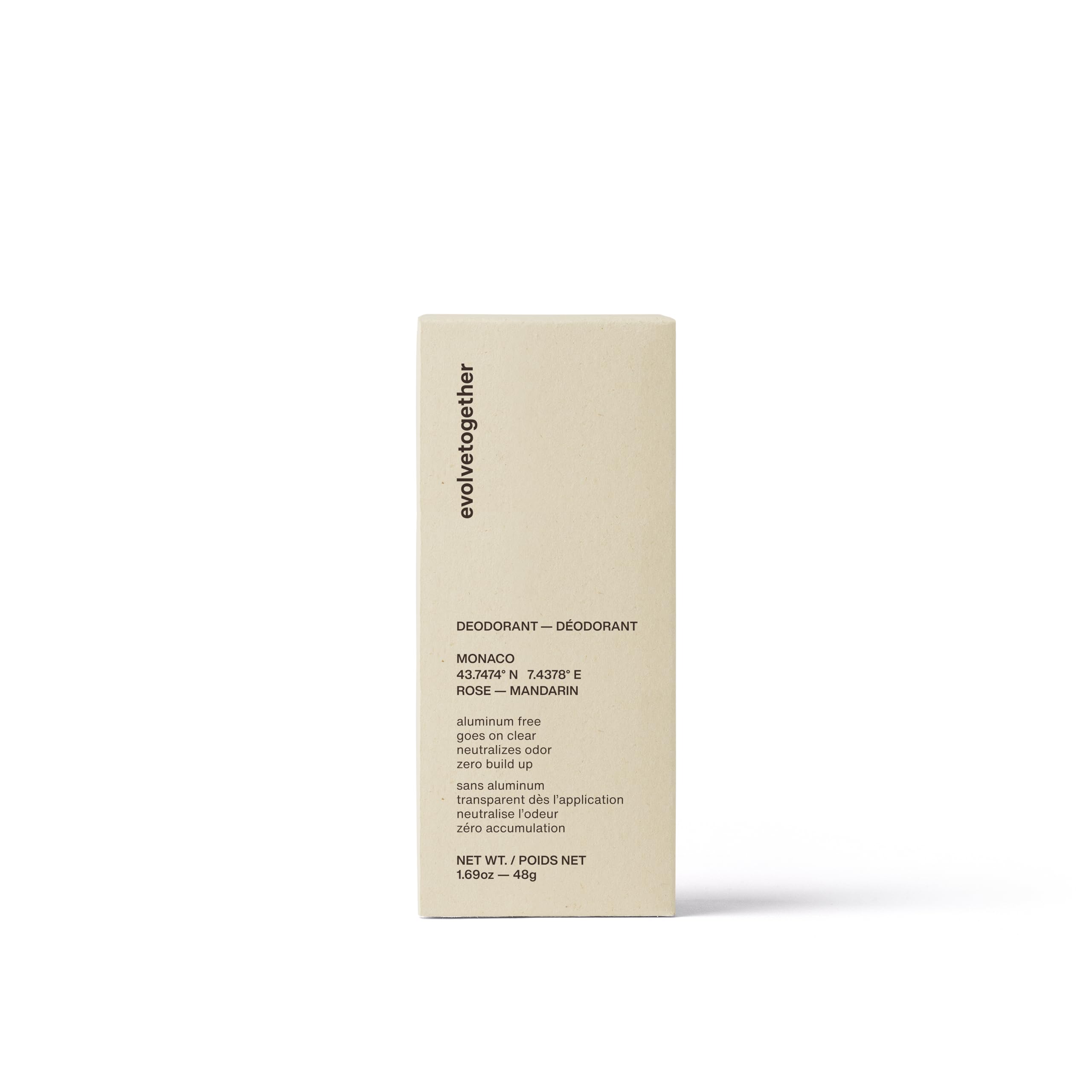 evolvetogether Monaco 1.69 oz stick displayed for travel and daily use