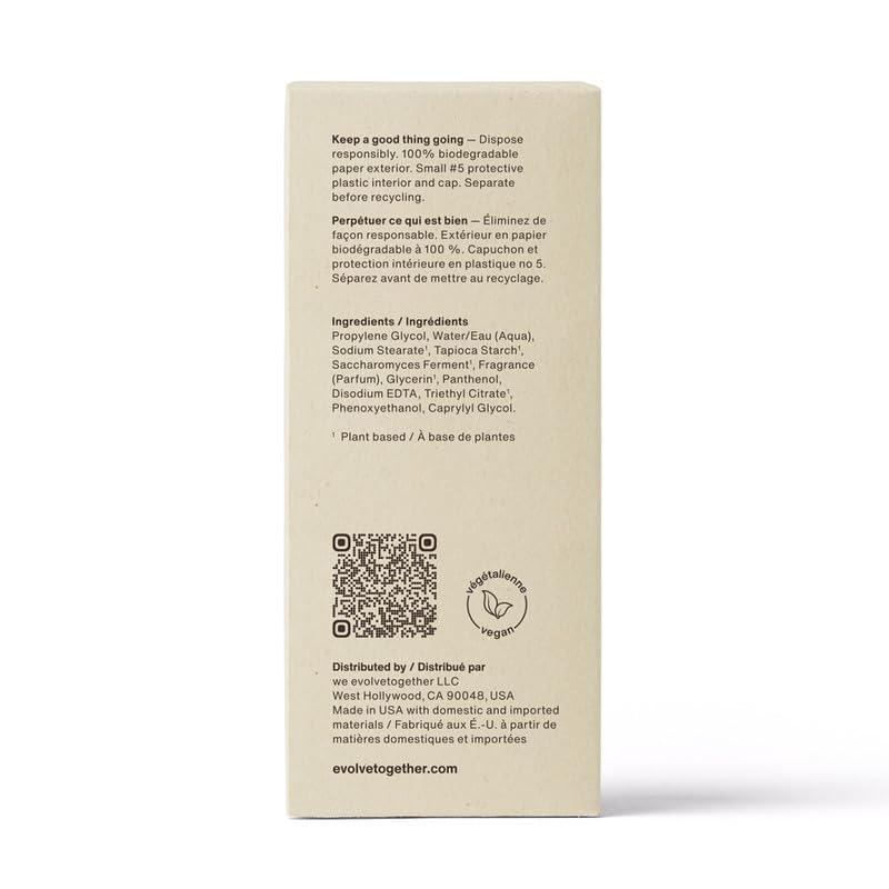 evolvetogether packaging recyclable tube emphasizes eco-friendly design and waste reduction.