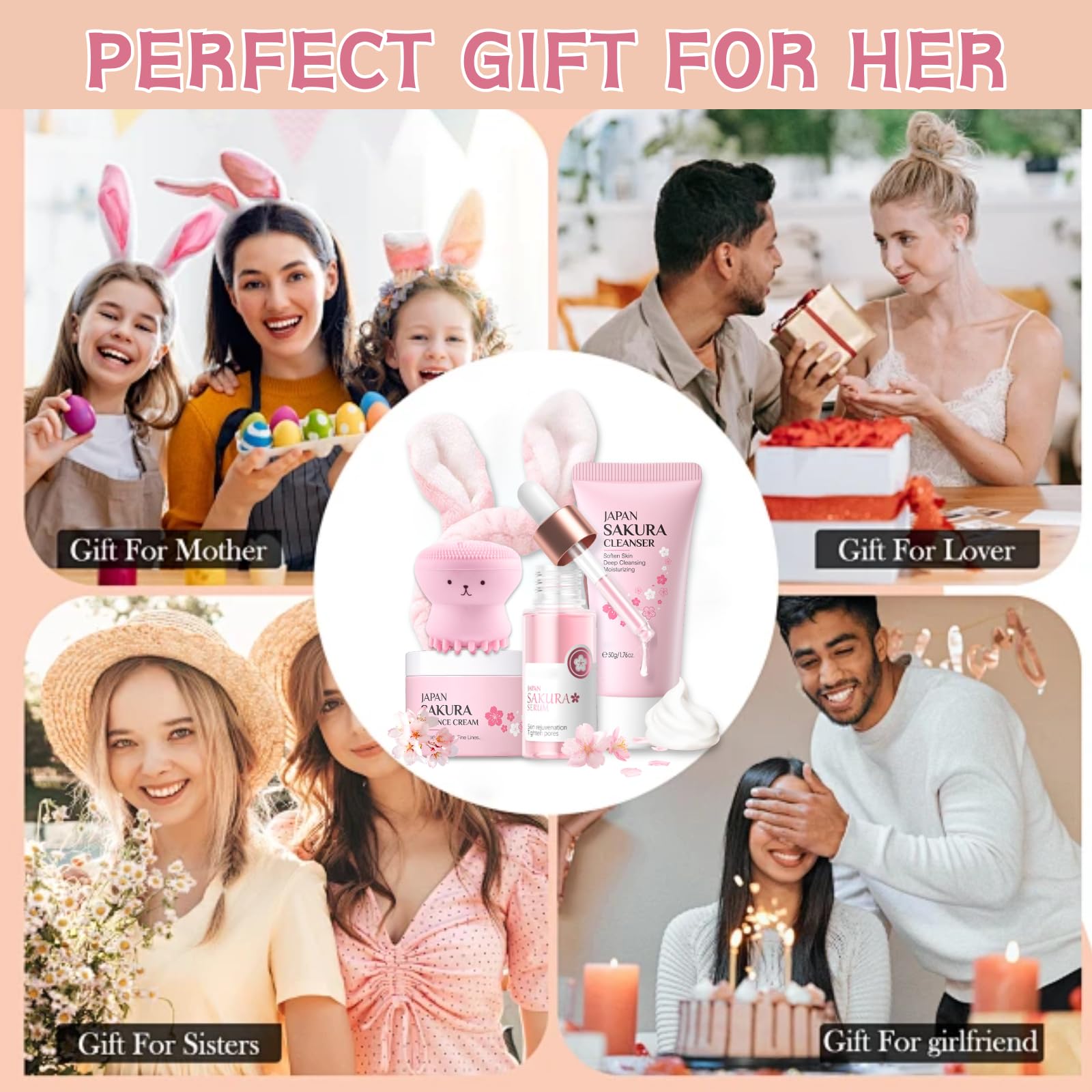 Evolvique Sakura gift-ready packaging presents a thoughtful teen skincare set.