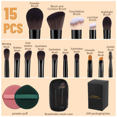 EVRCHGIEA soft bristles close-up showing gentle makeup application