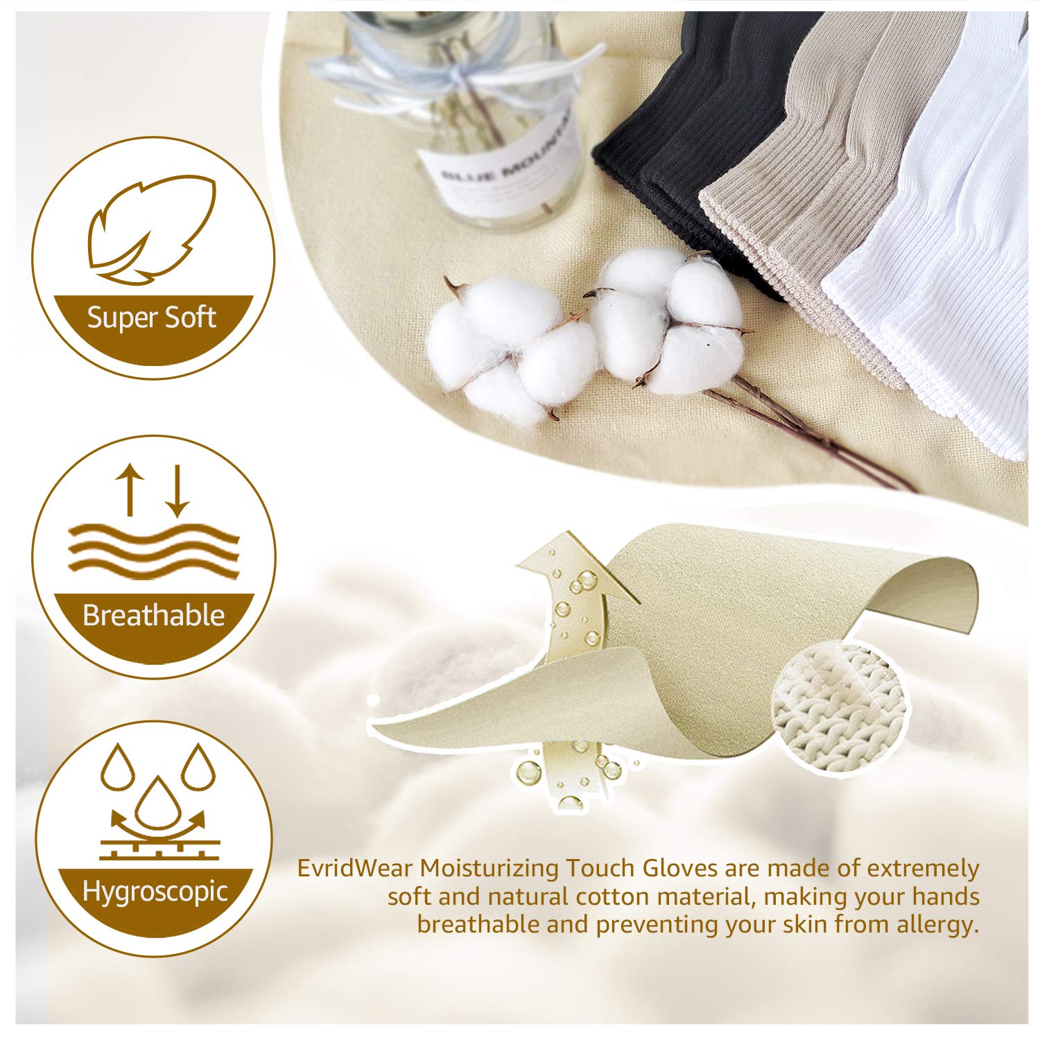 Evridwear gloves touchscreen fingertips enabling phone use during care.