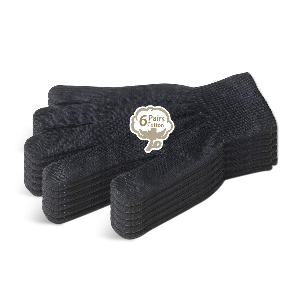 Evridwear men moisturizing cotton gloves pair showing soft cotton fabric for comfortable all-day wear.