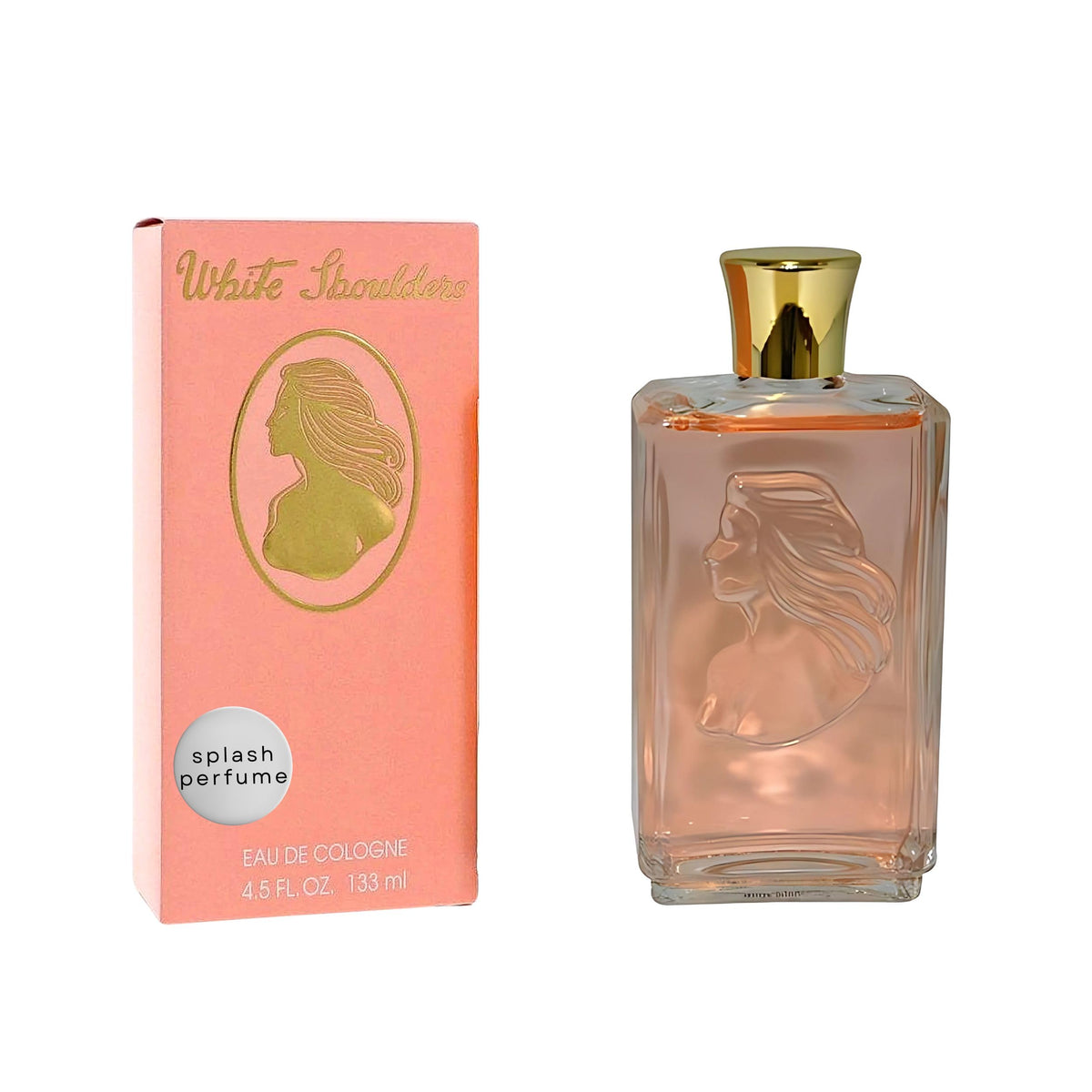 Evyan White Shoulders bottle front view for everyday elegance