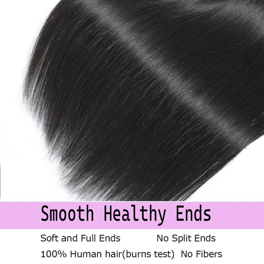 EWOSS straight bundles three-pack full-head set provides fuller texture without bulk.