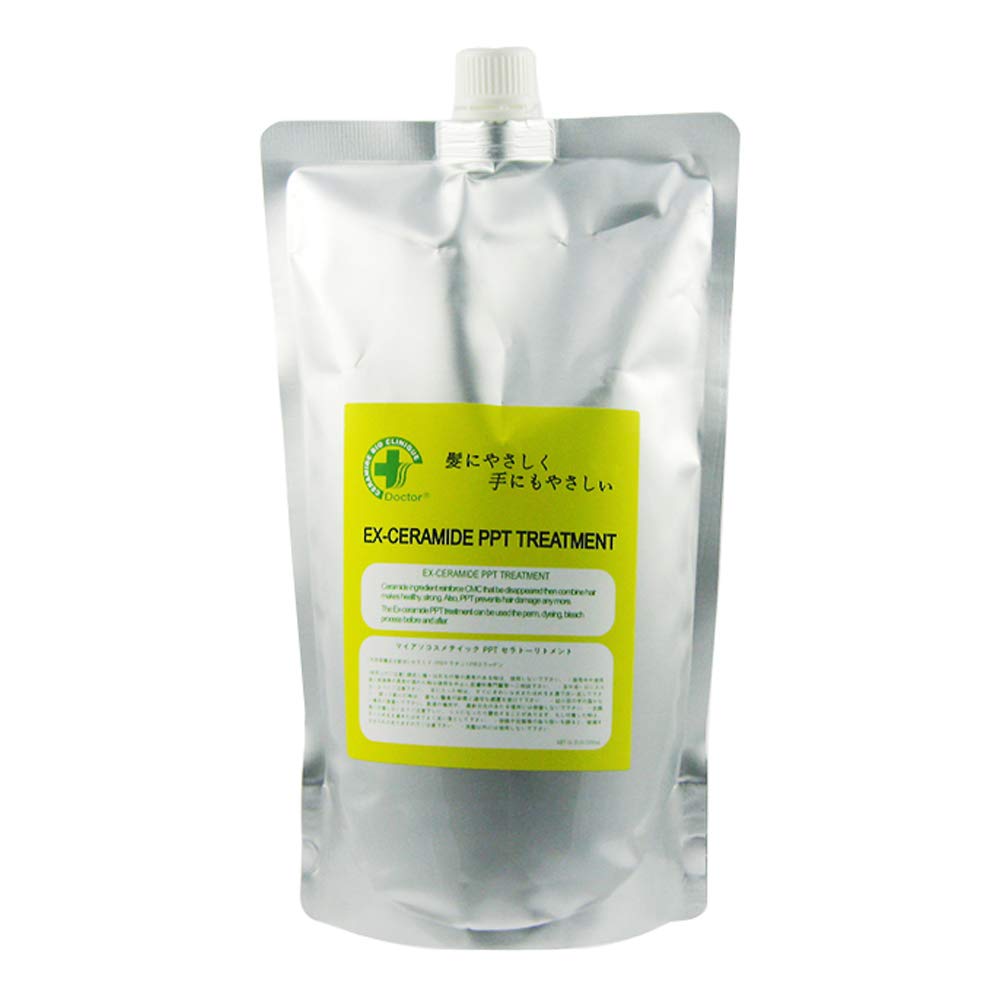 Ex Ceramide PPT Treatment 1000ml bottle front for smooth, hydrated hair