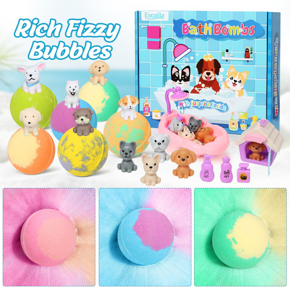 Excalla bubble bath bombs deliver vibrant fizz and visual color spectacle.
