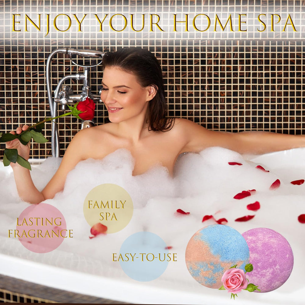 Excalla Grapefruit scent bath bomb in dish highlighting uplifting fragrance