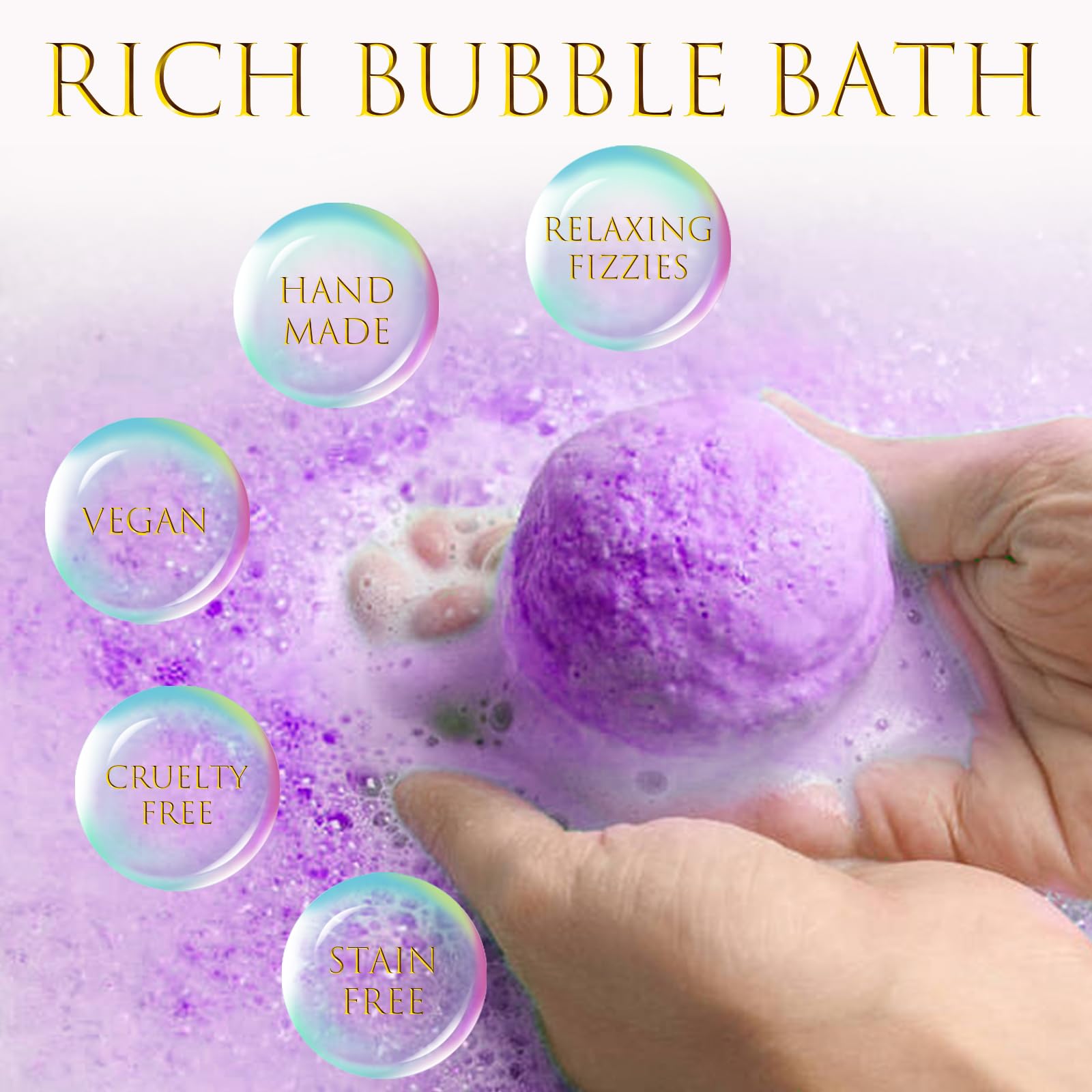 Excalla Lemon Verbena bath bomb creating bright mood and refreshment