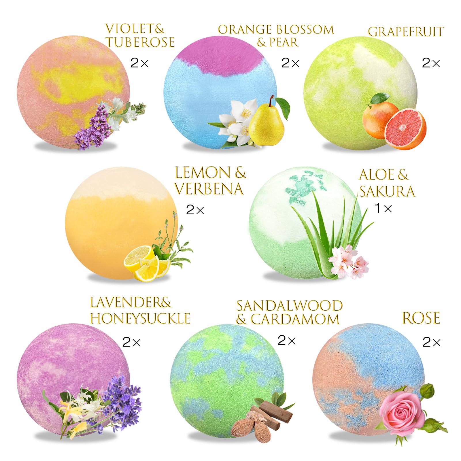 Excalla Rose scent bath bomb close-up for relaxing aromatherapy