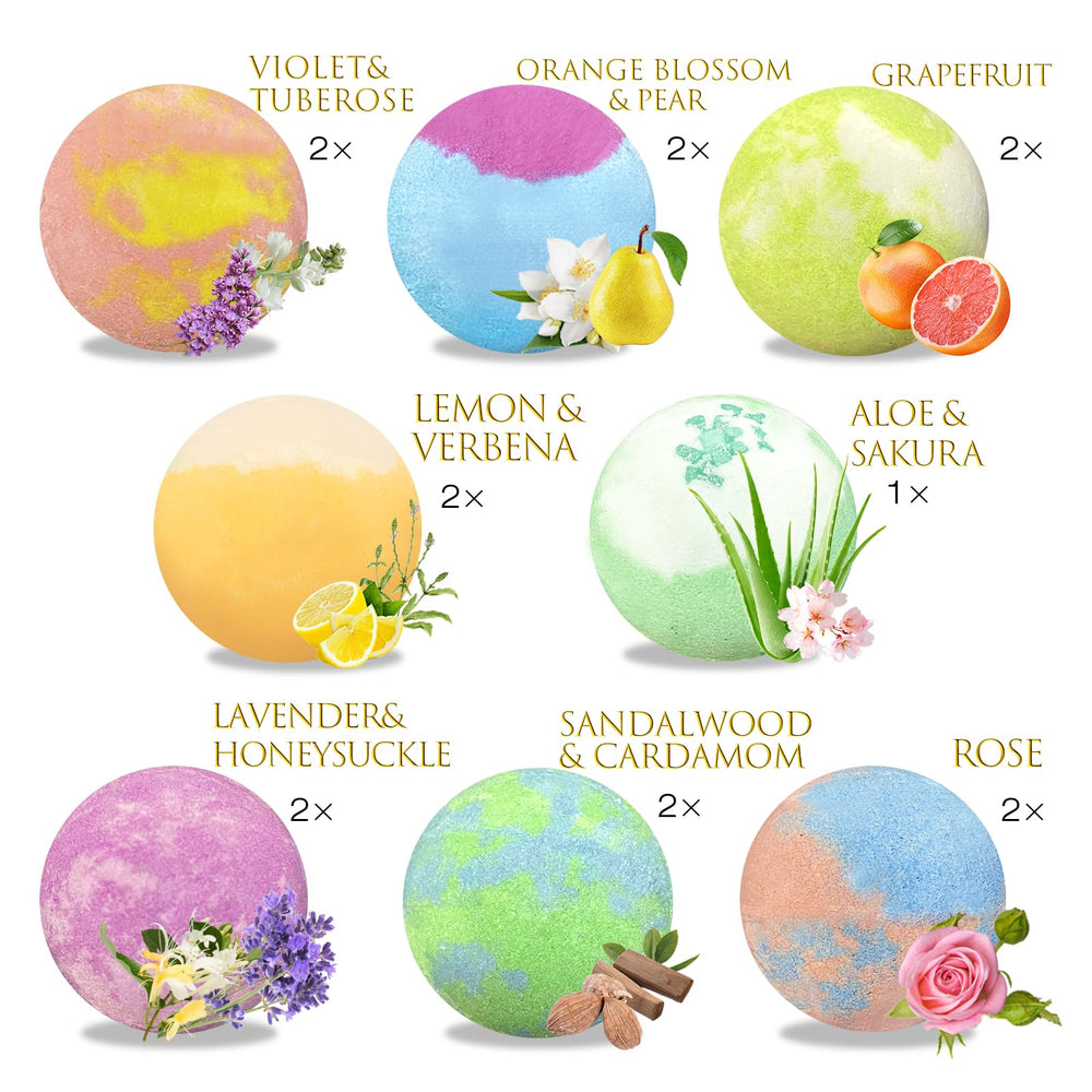 Excalla Rose scent bath bomb close-up for relaxing aromatherapy