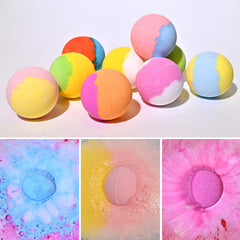 Excalla kids bath bomb color dissolves lightly with no tub stains easy cleanup