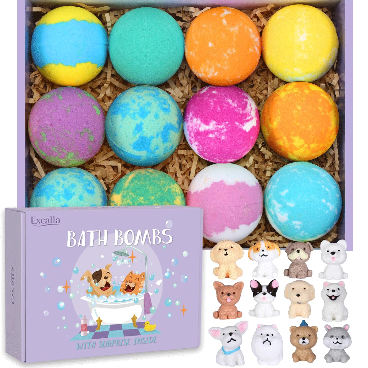 Excalla kiwi scented bath bomb provides a feel-good bath moment.
