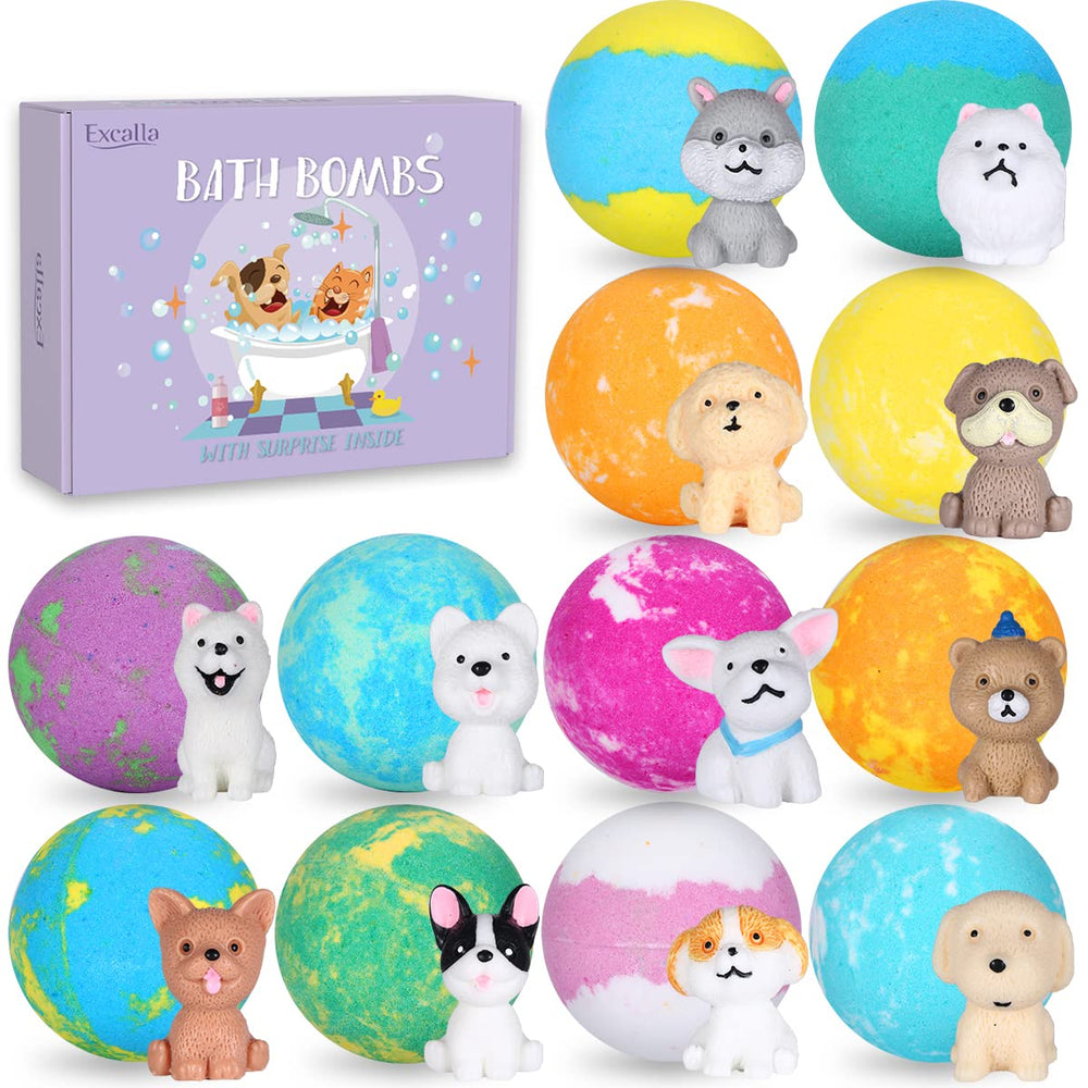 Excalla lemon scented bath bomb brightens mood during bath.