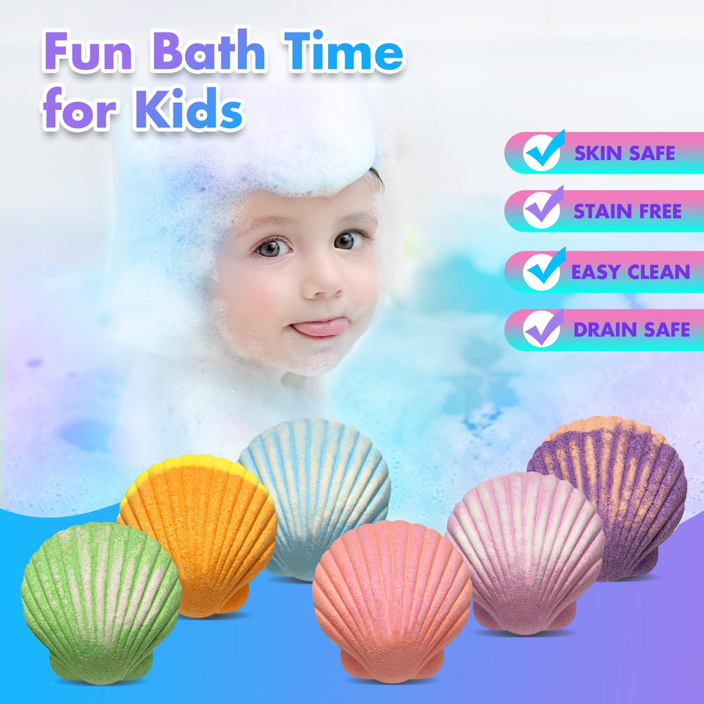 Excalla Mermaid Bath Bombs gift box, ready for birthdays or holidays