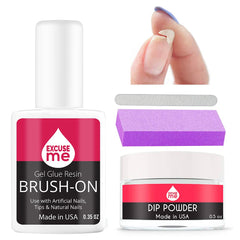 EXCUSE ME brush-on glue gel nail repair image for quick repair and strengthening