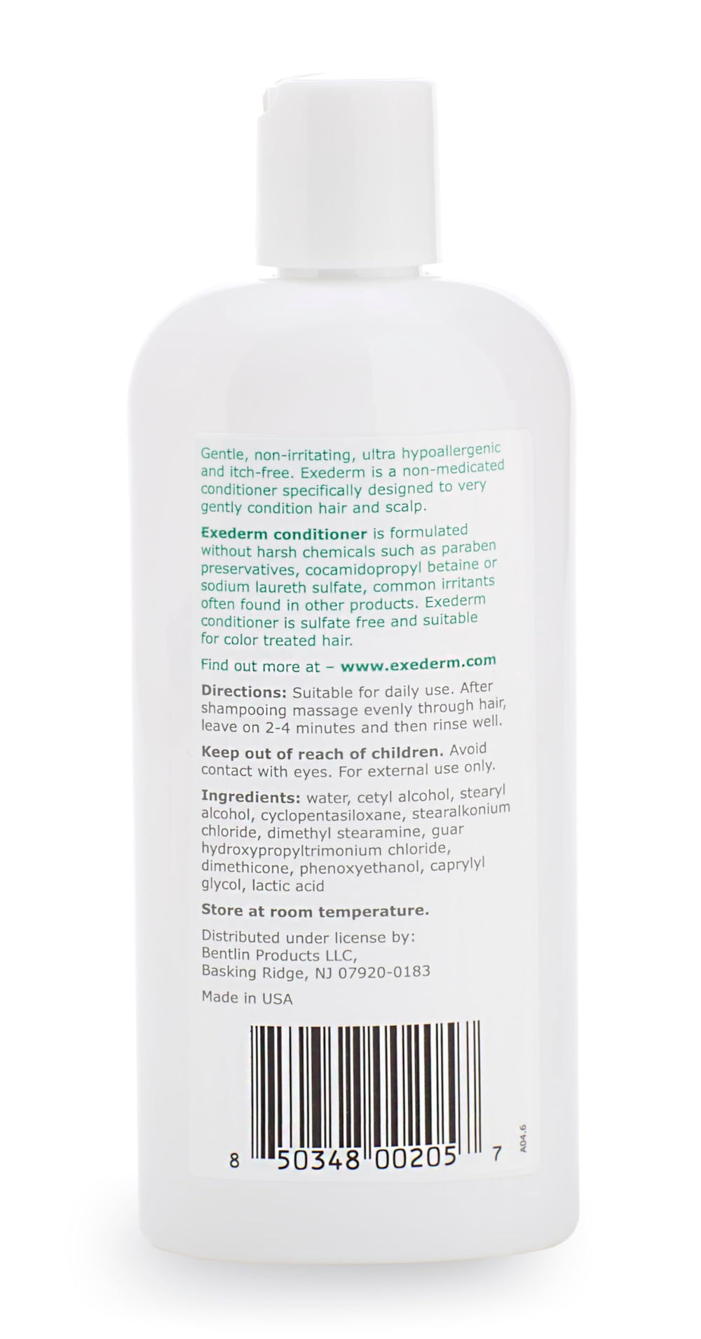 Exederm conditioner being applied to scalp for daily conditioning.