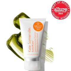 Exfolikate bottle dispense shot highlighting convenient application for quick exfoliation.