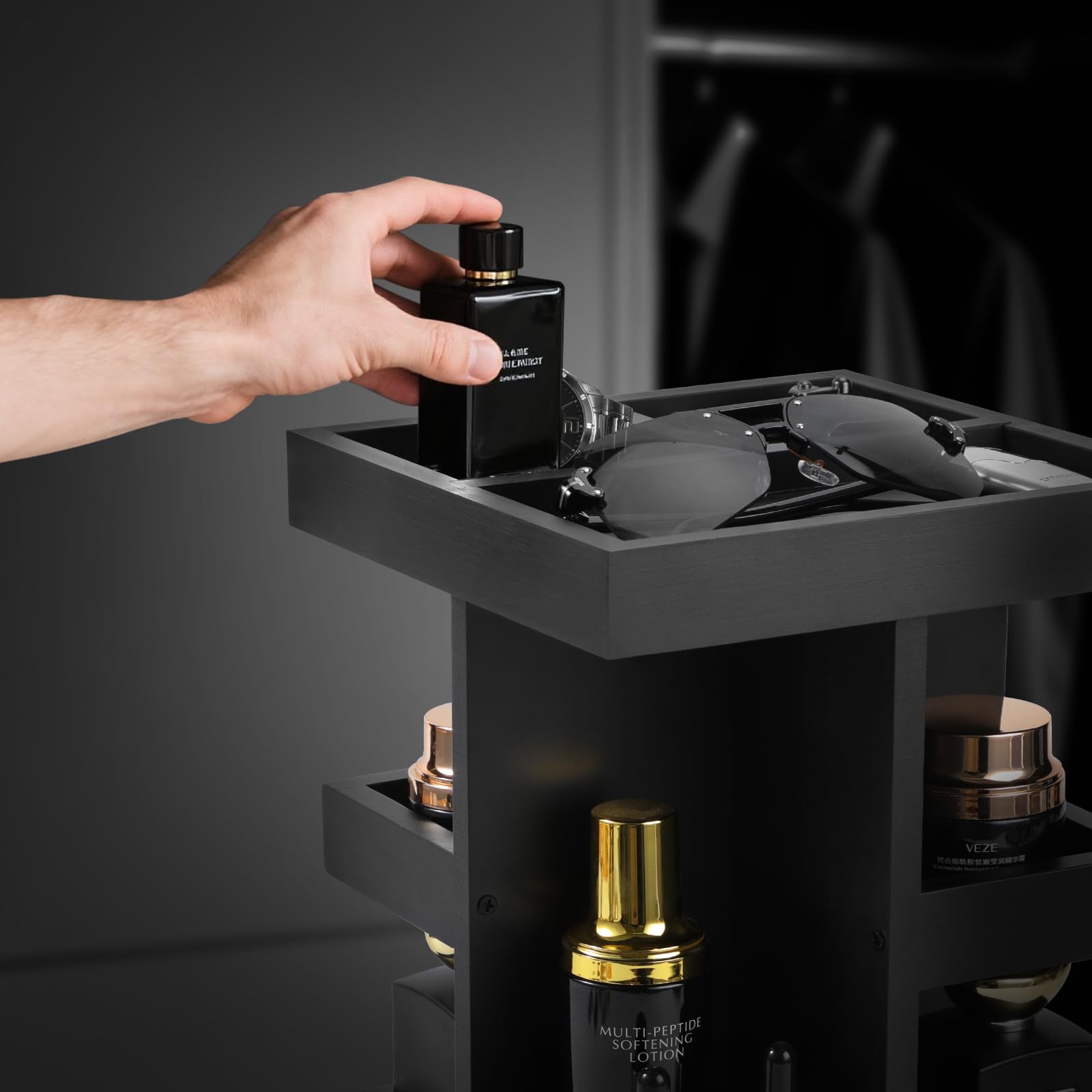 EXIN DECHEN bathroom counter organizer reduces clutter and speeds routines.