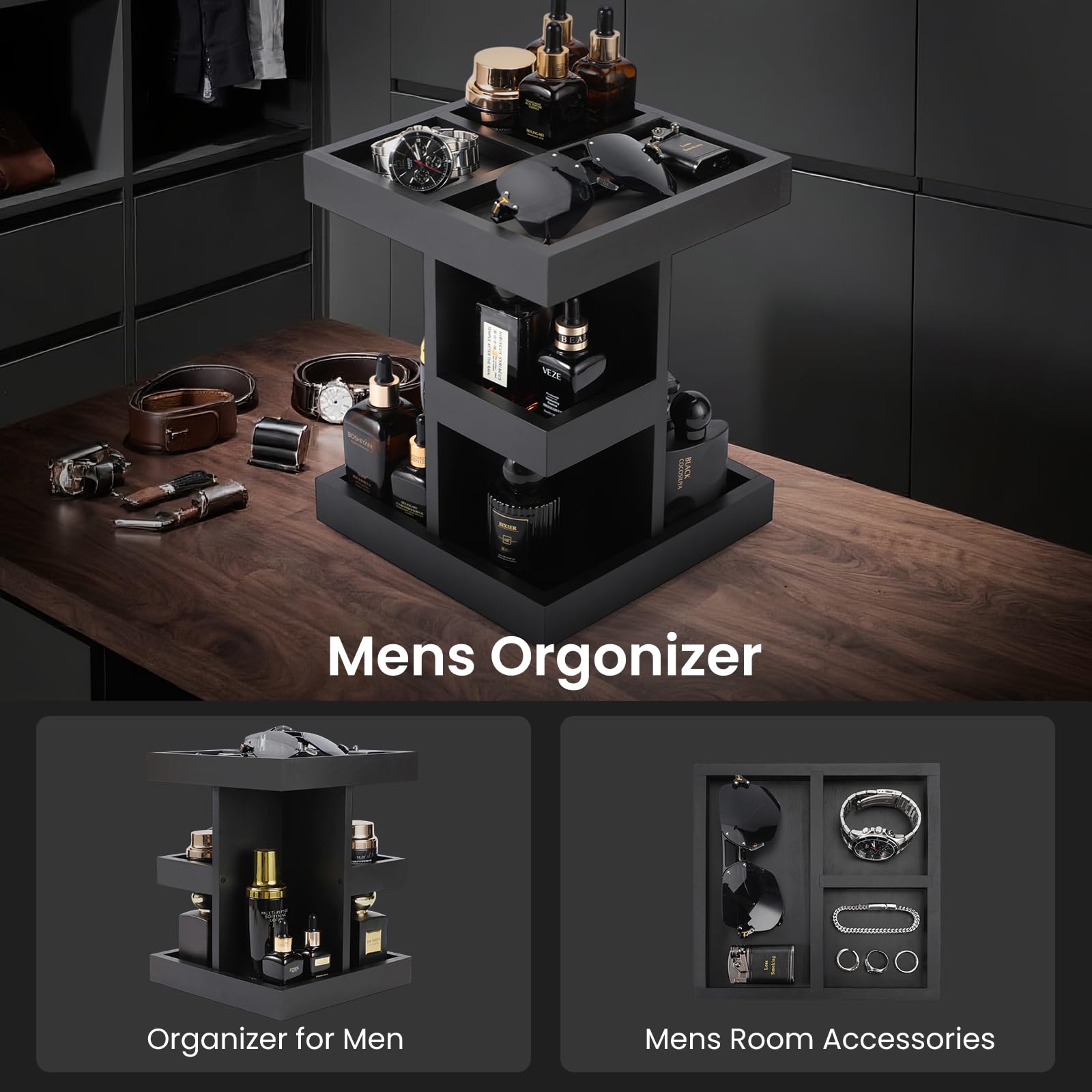 EXIN DECHEN bedroom dresser display stand keeps perfumes organized and accessible.