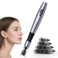 EXODD Derma Roller Kit in travel case enables on-the-go skincare routines.