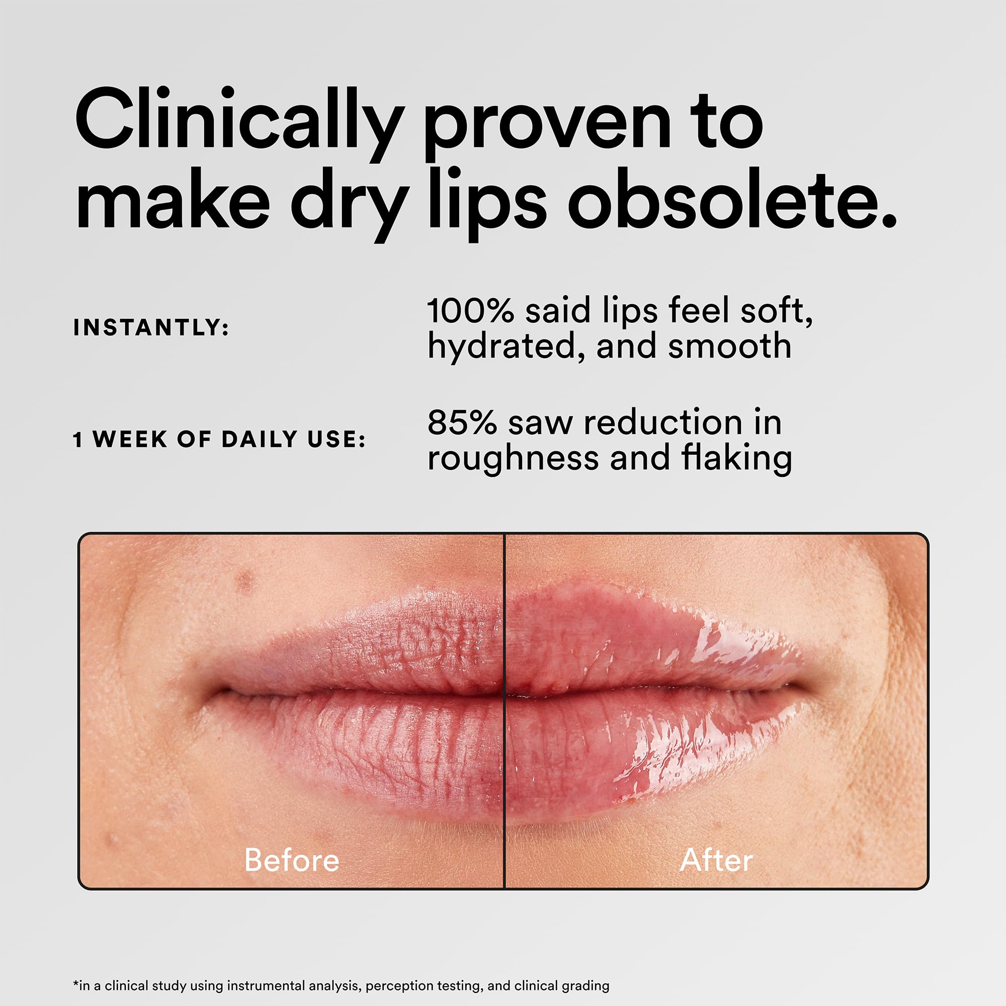 Experiment SoftWear lip balm texture close-up with squalane and glycerin.