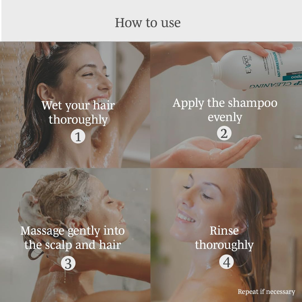 All hair types prep scene with Expert Hair shampoo readying for conditioning or straightening.