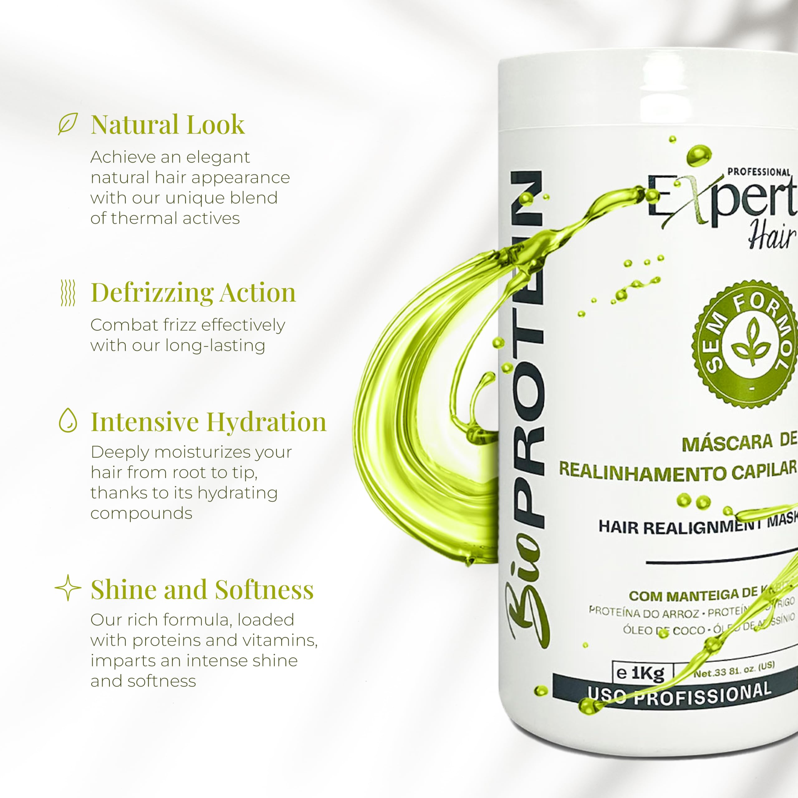 Expert Hair Bio Protein Botox packaging highlights organic keratin for healthier-looking hair.