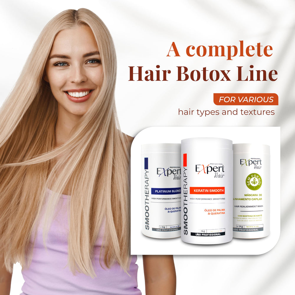 Expert Hair Keratin Smooth Botox on damaged hair delivers hydration and smoothness