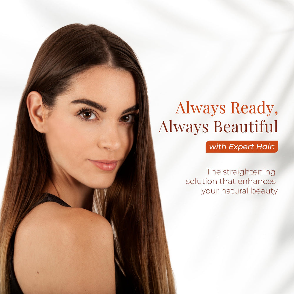 Expert Hair Keratin Smooth Botox UV protection icon emphasizes sun-safe styling
