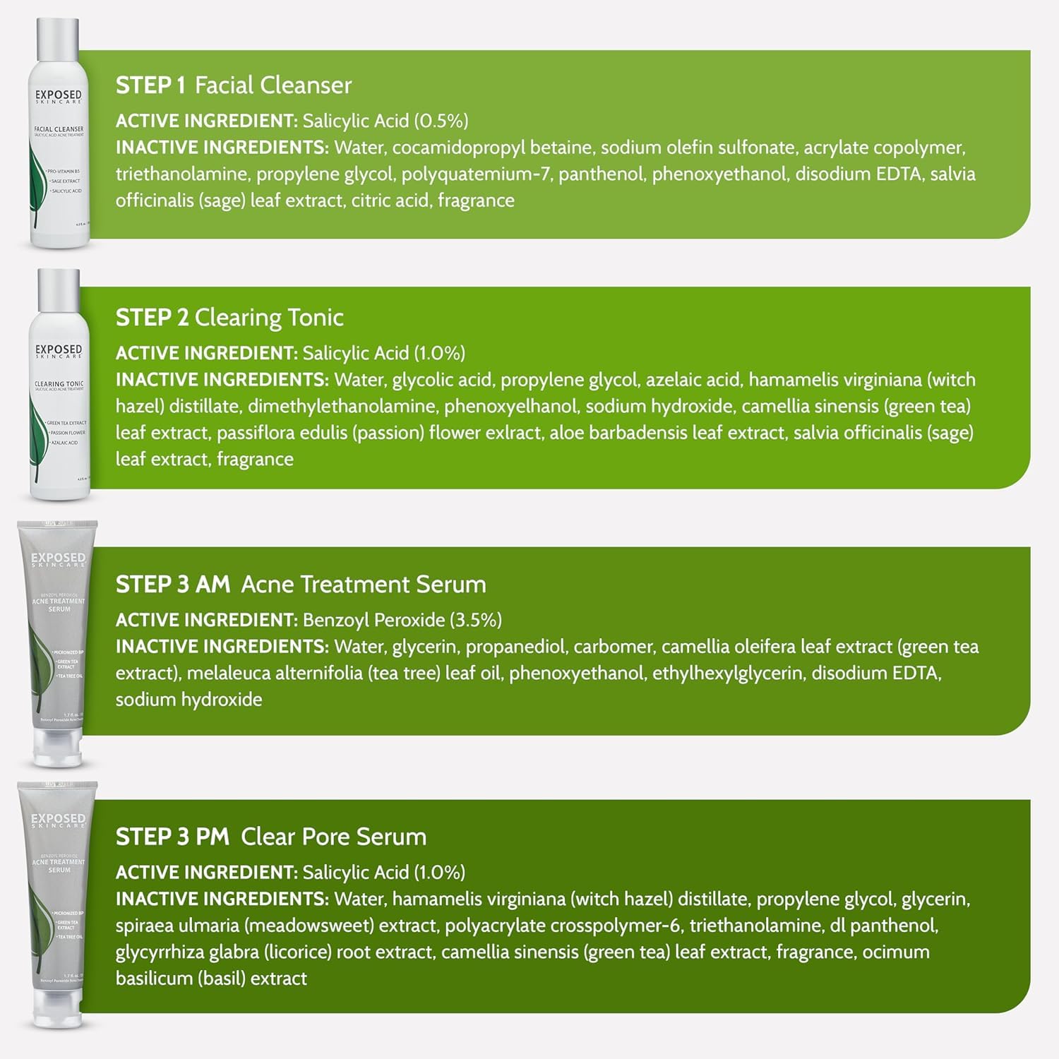 Exposed Skin Care basic acne kit spot-treatment dots for targeted care.