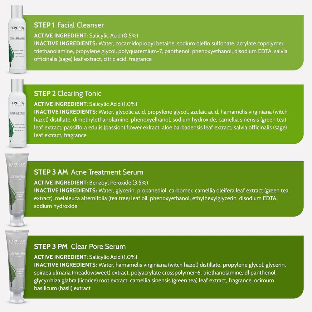 Exposed Skin Care basic acne kit spot-treatment dots for targeted care.