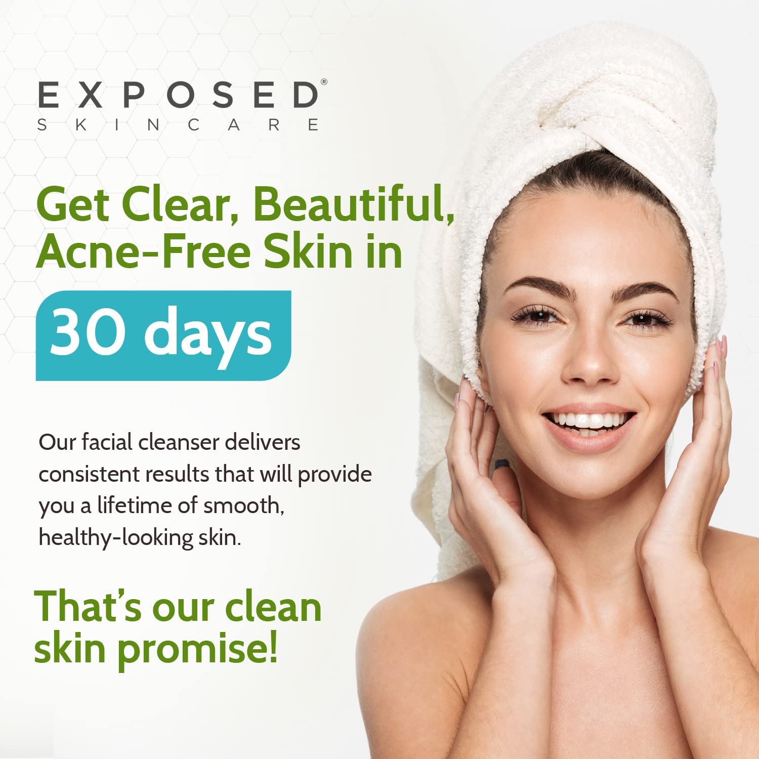 Exposed Skin Care cruelty-free badge signals ethical, non-toxic skincare.