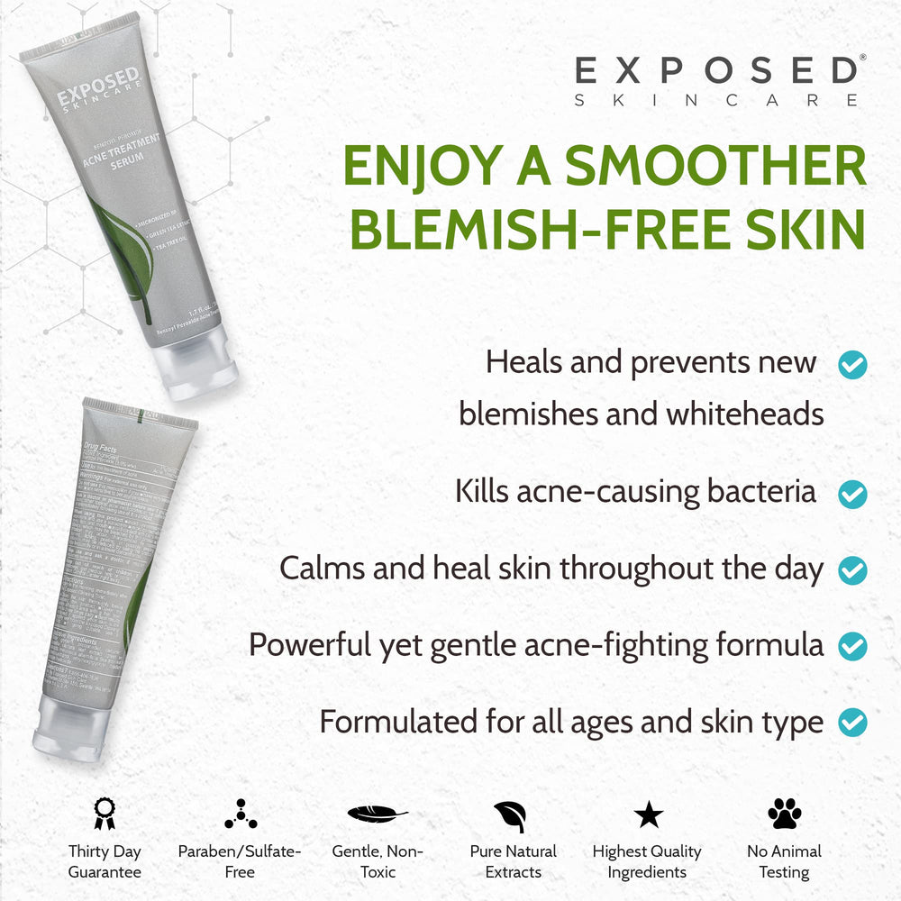 Exposed Skin Care cruelty-free logo on packaging.