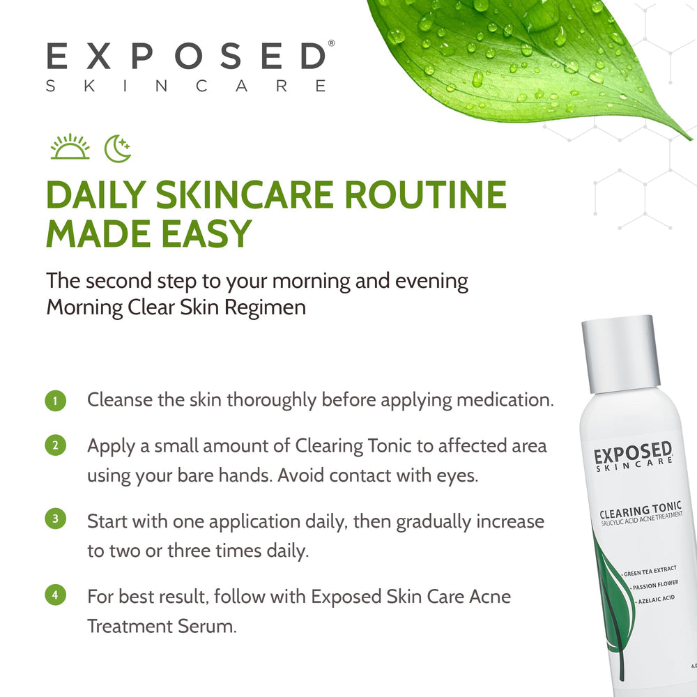 Exposed Skin Care natural non-toxic formula label communicates cruelty-free and free-from parabens.