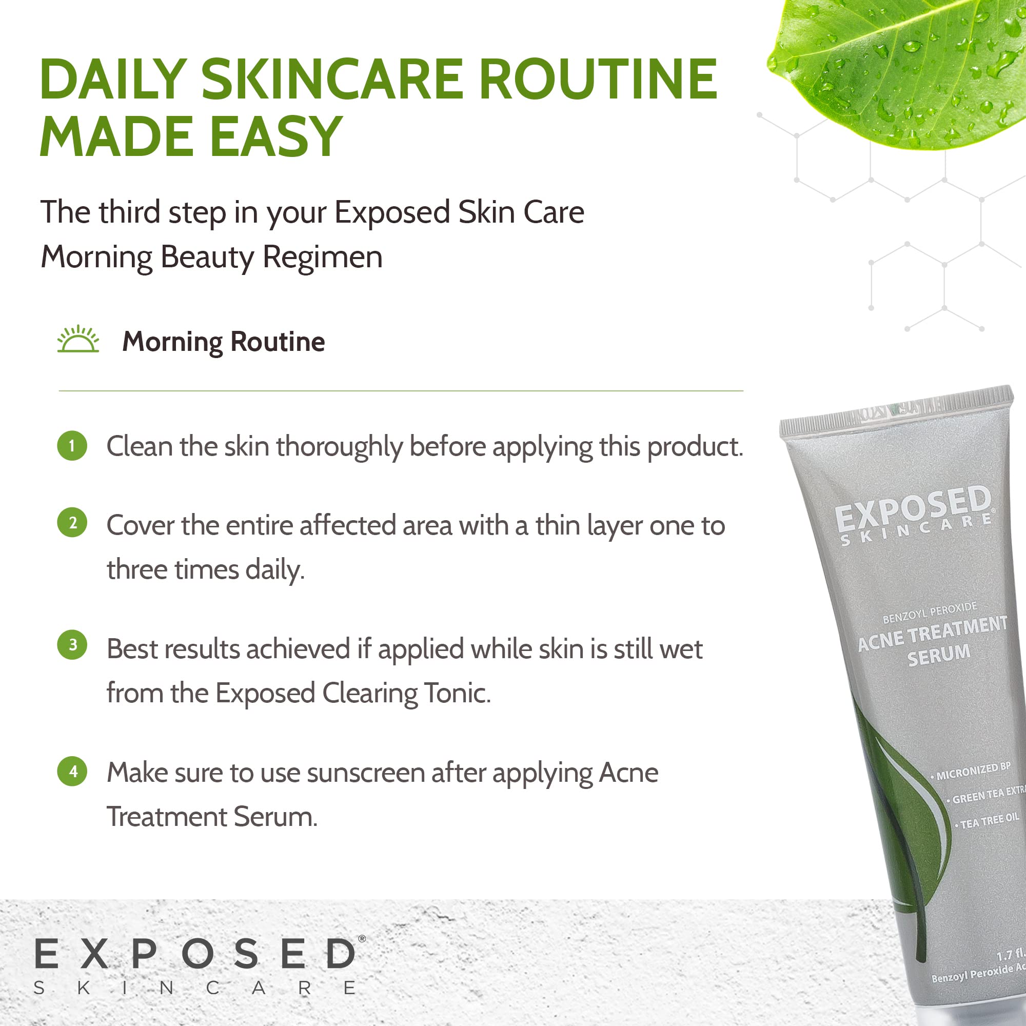 Exposed Skin Care skin texture closeup showing clearer complexion.