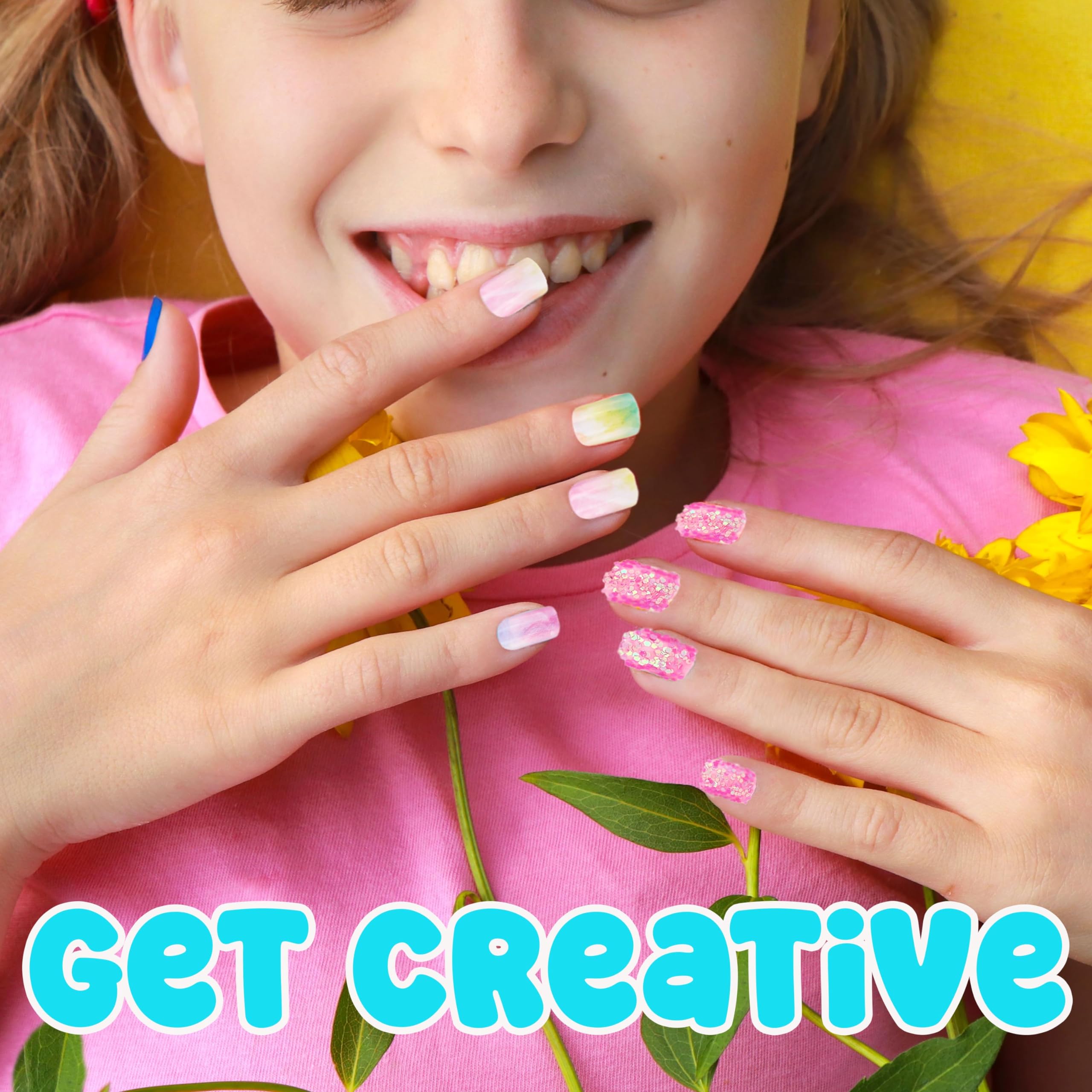 EXPRESSIONS 7 Day Manicure Studs Tuesday nails add textured flair.