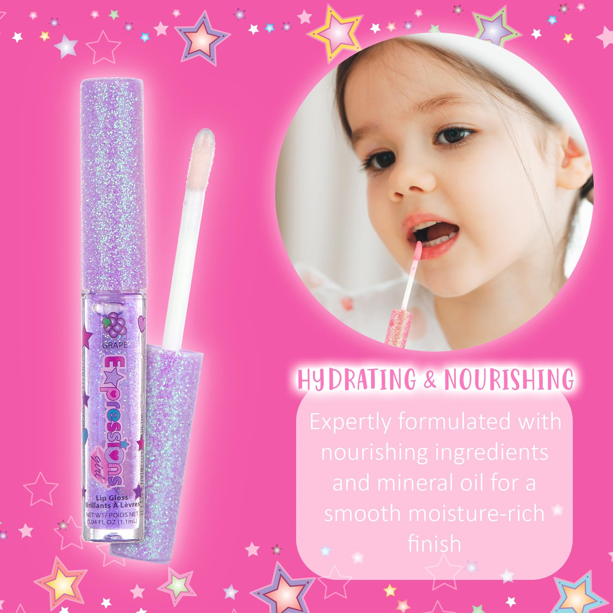 Expressions Girl Cherry red gloss wand for bold color and easy application